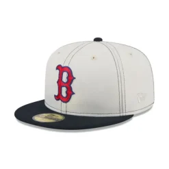 Clearance Boston Red Sox Sandy Linen 59FIFTY Fitted Hat - KTGCaps - Baseball caps for various teams, purchased online at a discount Caps