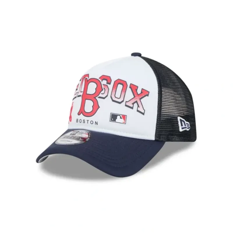 Online Boston Red Sox Sport Classics 9FORTY AFrame Trucker Hat - KTGCaps - Baseball caps for various teams, purchased online at a discount Caps