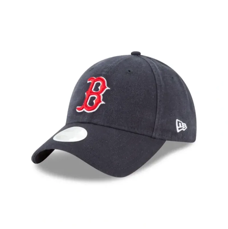 Sale Boston Red Sox Womens Core Classic Navy 9TWENTY Adjustable Hat - KTGCaps - Baseball caps for various teams, purchased online at a discount Caps