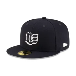 Best Brand New Era Blackletter Navy 59FIFTY Fitted Hat - KTGCaps - Baseball caps for various teams, purchased online at a discount Caps
