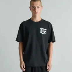 Store Brand New Era Blackletter Graphic Black TShirt - KTGCaps - Baseball caps for various teams, purchased online at a discount Caps