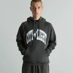 Outlet Brand New Era City of Light Dusty Charcoal Hoodie - KTGCaps - Baseball caps for various teams, purchased online at a discount Caps