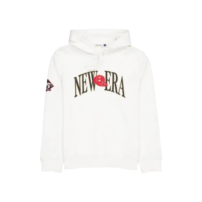 Store Brand New Era 75th Retro College White Hoodie - KTGCaps - Baseball caps for various teams, purchased online at a discount Caps