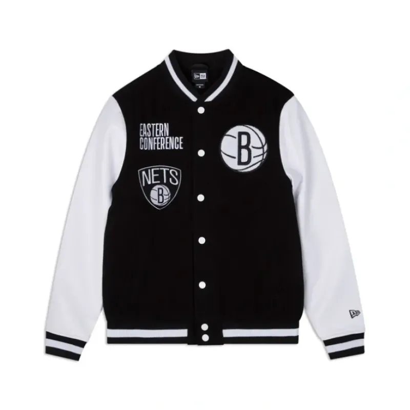 Online Brooklyn Nets Black Varsity Jacket - KTGCaps - Baseball caps for various teams, purchased online at a discount Caps