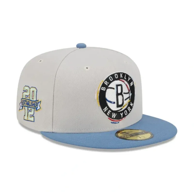 Sale Brooklyn Nets Color Brush 59FIFTY Fitted Hat - KTGCaps - Baseball caps for various teams, purchased online at a discount Caps