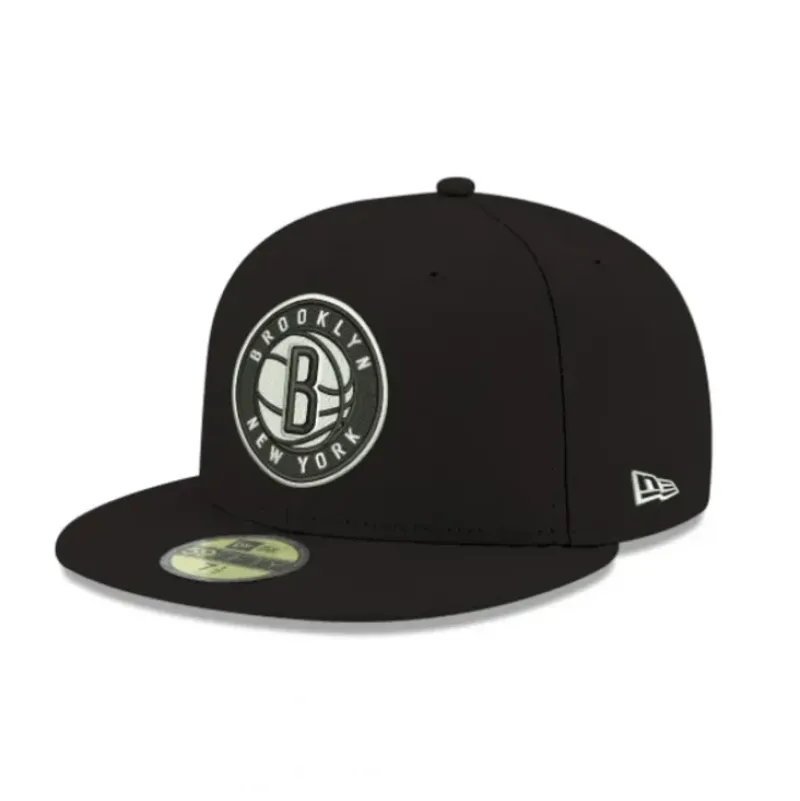 Online Brooklyn Nets Team Color 59FIFTY Fitted Hat - KTGCaps - Baseball caps for various teams, purchased online at a discount Caps