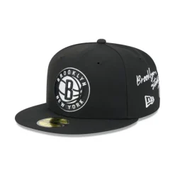 Outlet Brooklyn Nets Team Verbiage 59FIFTY Fitted Hat - KTGCaps - Baseball caps for various teams, purchased online at a discount Caps