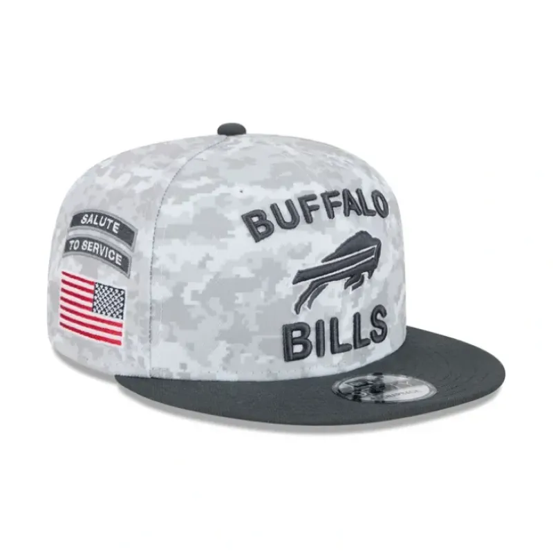 Outlet Buffalo Bills 2024 Salute to Service 9FIFTY Snapback Hat - KTGCaps - Baseball caps for various teams, purchased online at a discount Caps
