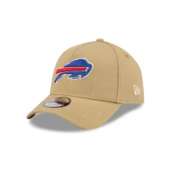 Shop Buffalo Bills Logo Essentials Khaki 9FORTY AFrame Snapback Hat - KTGCaps - Baseball caps for various teams, purchased online at a discount Caps
