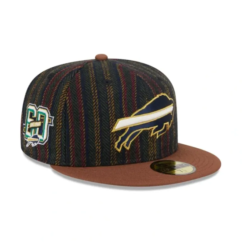 Sale Buffalo Bills Vintage Herringbone 59FIFTY Fitted Hat - KTGCaps - Baseball caps for various teams, purchased online at a discount Caps
