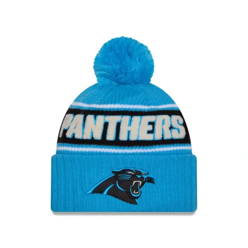 Sale Carolina Panthers 2024 Cold Weather Sport Pom Knit Hat - KTGCaps - Baseball caps for various teams, purchased online at a discount Caps