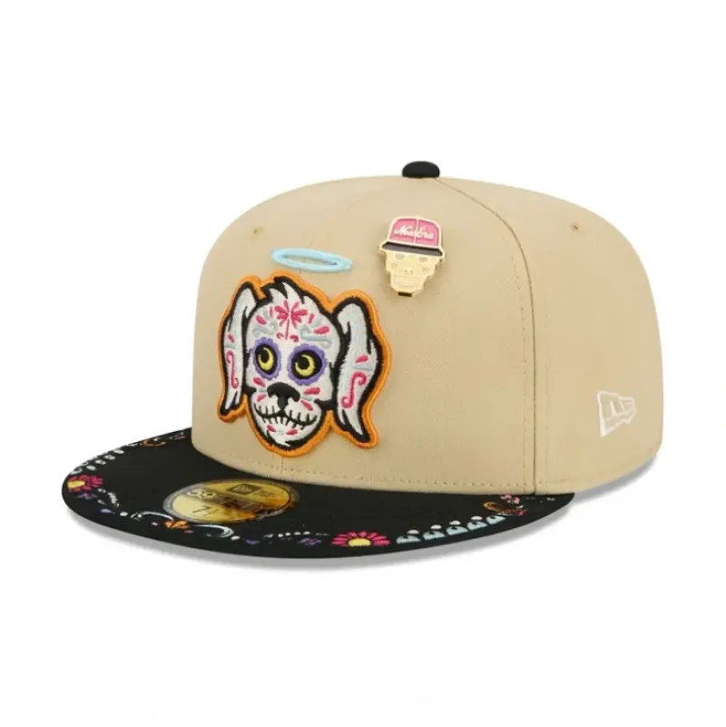 Online Charleston RiverDogs Skull Pin 59FIFTY Fitted Hat - KTGCaps - Baseball caps for various teams, purchased online at a discount Caps