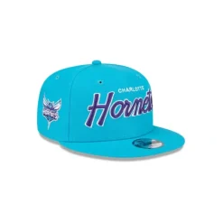 Best Sale Charlotte Hornets Script Kids 9FIFTY Snapback Hat - KTGCaps - Baseball caps for various teams, purchased online at a discount Caps