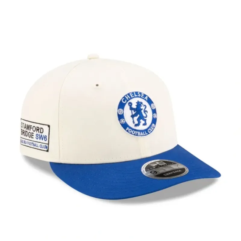 Sale Chelsea FC Lion Crest SW6 Open White Low Profile 9FIFTY Snapback Hat - KTGCaps - Baseball caps for various teams, purchased online at a discount Caps
