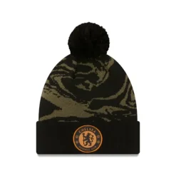 Outlet Chelsea FC Swirl Pom Knit Hat - KTGCaps - Baseball caps for various teams, purchased online at a discount Caps