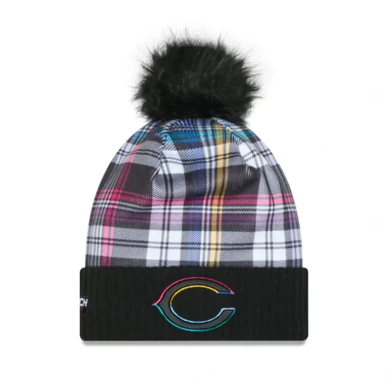 Store Chicago Bears 2024 Crucial Catch Womens Pom Knit Hat - KTGCaps - Baseball caps for various teams, purchased online at a discount Caps