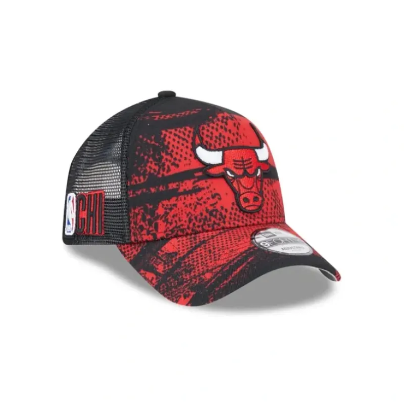 Sale Chicago Bulls 2024 TipOff 9FORTY AFrame Trucker Hat - KTGCaps - Baseball caps for various teams, purchased online at a discount Caps