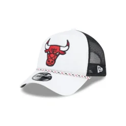 Sale Chicago Bulls Court Sport 9FORTY AFrame Trucker Hat - KTGCaps - Baseball caps for various teams, purchased online at a discount Caps