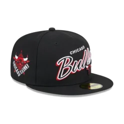 Shop Chicago Bulls Script Sided 59FIFTY Fitted Hat - KTGCaps - Baseball caps for various teams, purchased online at a discount Caps