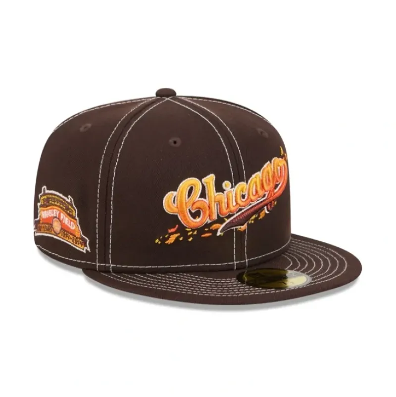 Store Chicago Cubs Fall Foliage 59FIFTY Fitted Hat - KTGCaps - Baseball caps for various teams, purchased online at a discount Caps
