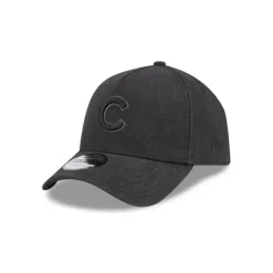 Best Chicago Cubs Logo Essentials Black 9FORTY AFrame Snapback Hat - KTGCaps - Baseball caps for various teams, purchased online at a discount Caps