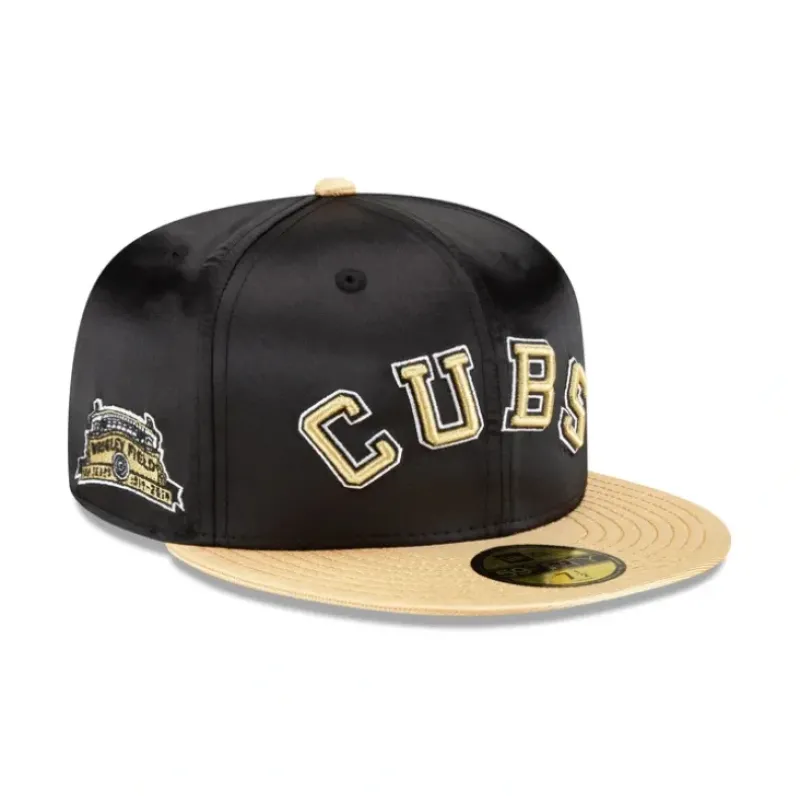 Outlet Chicago Cubs Metallic Gold 59FIFTY Fitted Hat - KTGCaps - Baseball caps for various teams, purchased online at a discount Caps