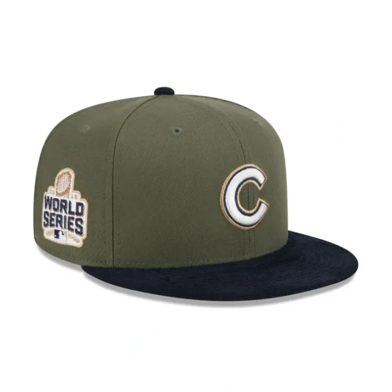 Discount Chicago Cubs Olive Green 59FIFTY Fitted Hat - KTGCaps - Baseball caps for various teams, purchased online at a discount Caps
