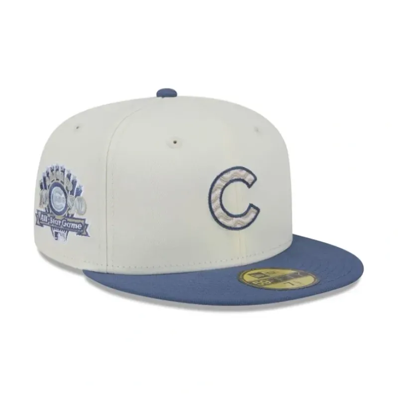 Fashion Chicago Cubs Wavy Chainstitch 59FIFTY Fitted Hat - KTGCaps - Baseball caps for various teams, purchased online at a discount Caps