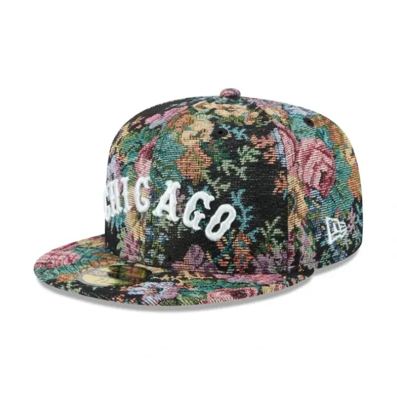 Shop Chicago White Sox Jacquard Pattern 59FIFTY Fitted Hat - KTGCaps - Baseball caps for various teams, purchased online at a discount Caps