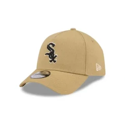 Cheap Chicago White Sox Logo Essentials Khaki 9FORTY AFrame Snapback Hat - KTGCaps - Baseball caps for various teams, purchased online at a discount Caps