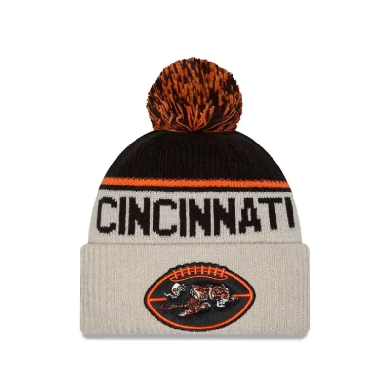 Online Cincinnati Bengals 2024 Cold Weather Historic Pom Knit Hat - KTGCaps - Baseball caps for various teams, purchased online at a discount Caps