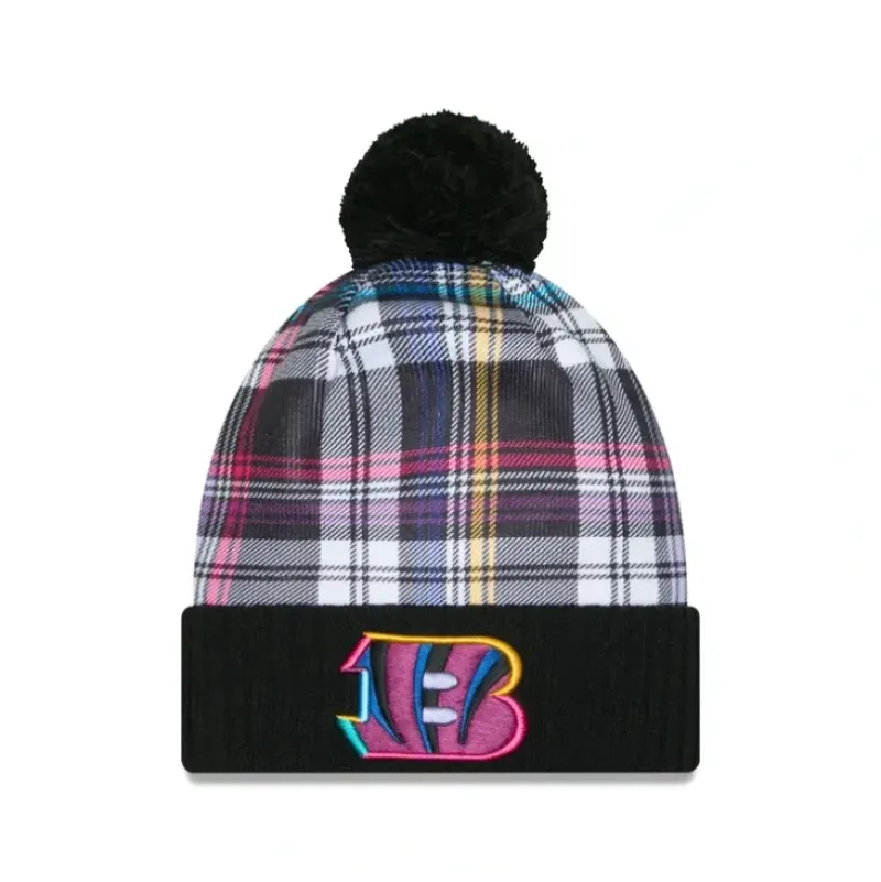 Best Sale Cincinnati Bengals 2024 Crucial Catch Sport Pom Knit Hat - KTGCaps - Baseball caps for various teams, purchased online at a discount Caps