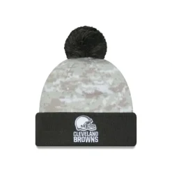 Shop Cleveland Browns 2024 Salute to Service Pom Knit Hat - KTGCaps - Baseball caps for various teams, purchased online at a discount Caps