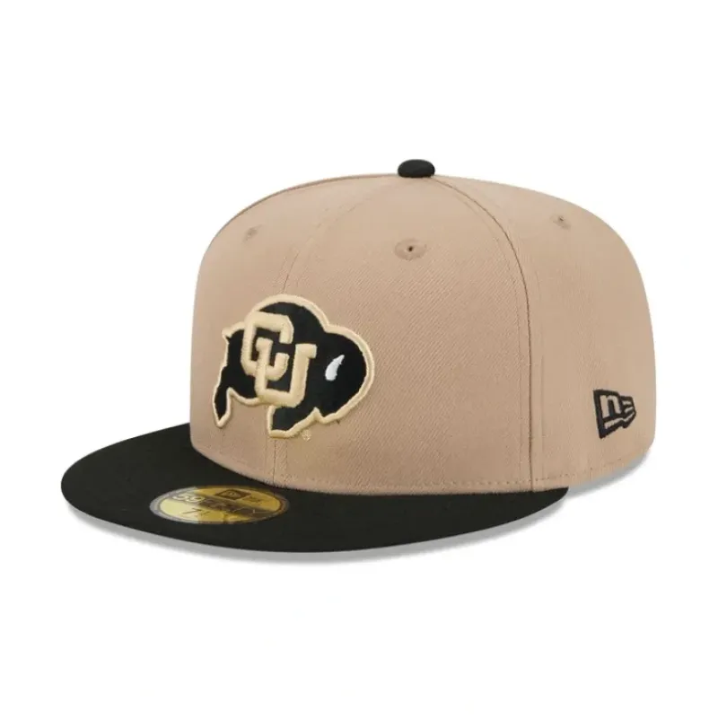 Cheap Colorado Buffaloes Camel 59FIFTY Fitted Hat - KTGCaps - Baseball caps for various teams, purchased online at a discount Caps