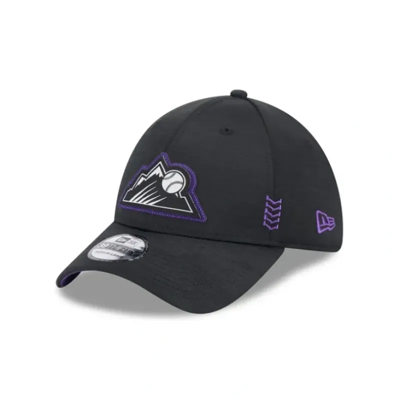 Clearance Colorado Rockies 2024 Clubhouse 39THIRTY Stretch Fit Hat - KTGCaps - Baseball caps for various teams, purchased online at a discount Caps