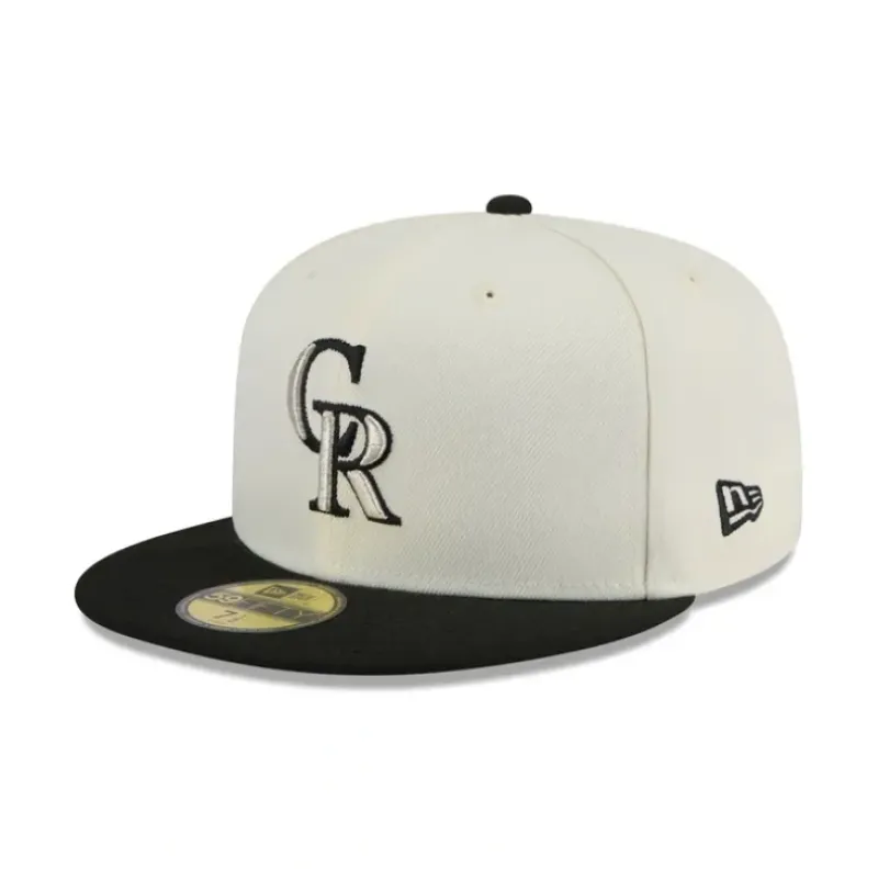 Best Sale Colorado Rockies Chrome 59FIFTY Fitted Hat - KTGCaps - Baseball caps for various teams, purchased online at a discount Caps