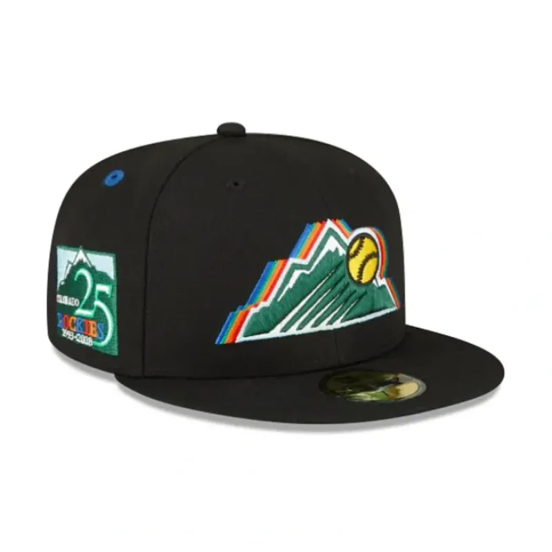 Sale Colorado Rockies Multicolored Logo 59FIFTY Fitted Hat - KTGCaps - Baseball caps for various teams, purchased online at a discount Caps