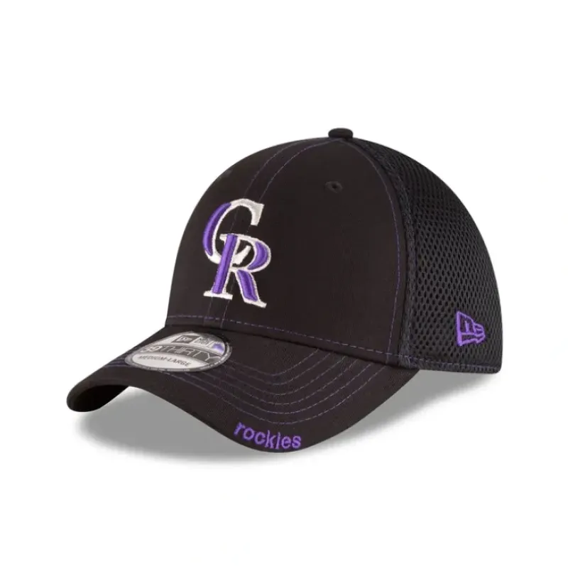 Sale Colorado Rockies NEO 39THIRTY Stretch Fit Hat - KTGCaps - Baseball caps for various teams, purchased online at a discount Caps