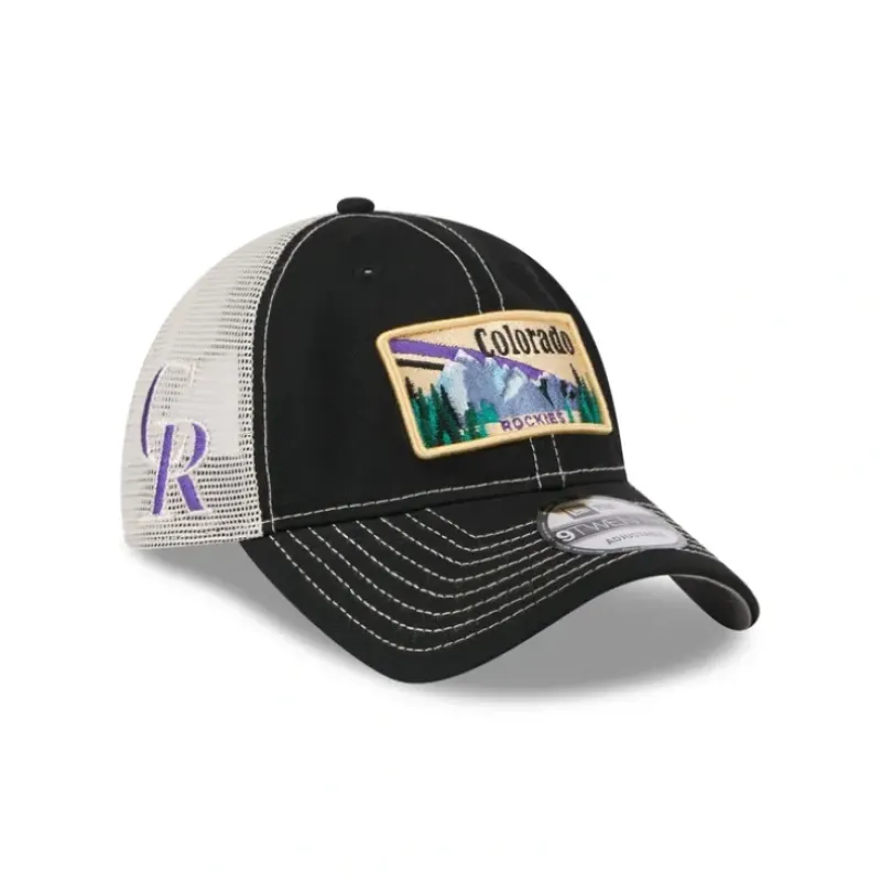 Online Colorado Rockies State Souvenir 9TWENTY Trucker Hat - KTGCaps - Baseball caps for various teams, purchased online at a discount Caps