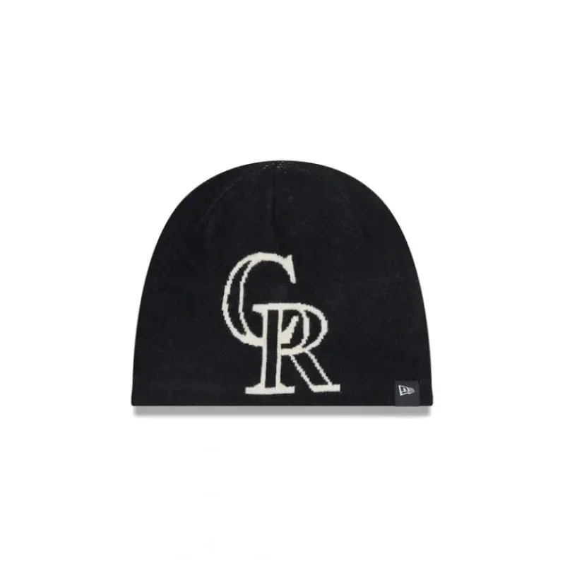Sale Colorado Rockies Team Mega Logo Knit Beanie - KTGCaps - Baseball caps for various teams, purchased online at a discount Caps