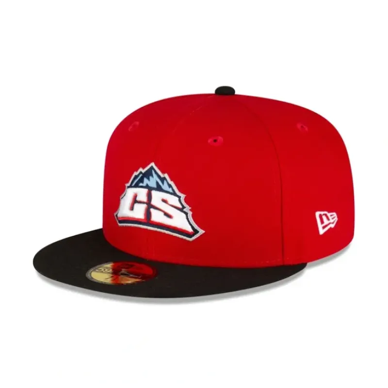 Sale Colorado Springs Sky Sox Red 59FIFTY Fitted Hat - KTGCaps - Baseball caps for various teams, purchased online at a discount Caps