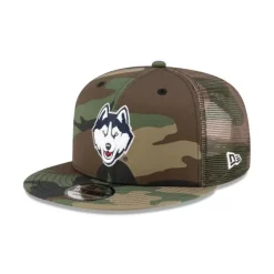 Best Sale Connecticut Huskies Camo 9FIFTY Trucker Hat - KTGCaps - Baseball caps for various teams, purchased online at a discount Caps