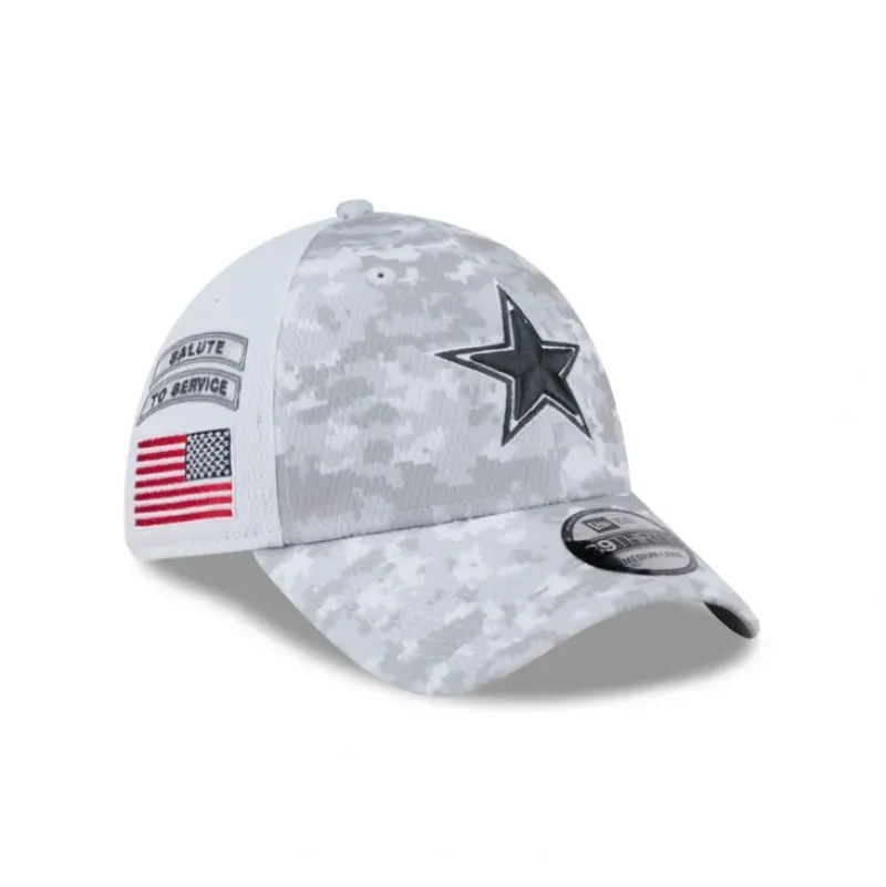 Sale Dallas Cowboys 2024 Salute to Service 39THIRTY Stretch Fit Hat - KTGCaps - Baseball caps for various teams, purchased online at a discount Caps