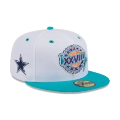 Shop Dallas Cowboys Teal Visor Super Bowl Side Patch 59FIFTY Fitted Hat - KTGCaps - Baseball caps for various teams, purchased online at a discount Caps