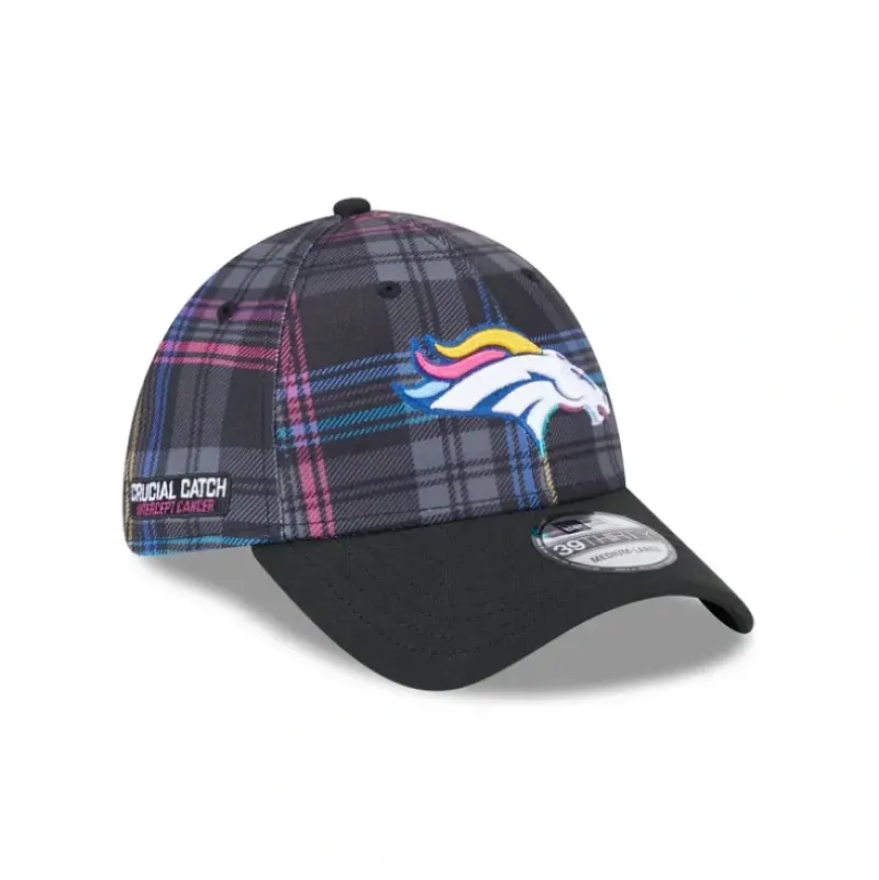 Clearance Denver Broncos 2024 Crucial Catch 39THIRTY Stretch Fit Hat - KTGCaps - Baseball caps for various teams, purchased online at a discount Caps