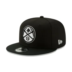 Shop Denver Nuggets Basic Black amp White 9FIFTY Snapback Hat - KTGCaps - Baseball caps for various teams, purchased online at a discount Caps