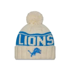 Clearance Detroit Lions 2024 Cold Weather Chrome Pom Knit Hat - KTGCaps - Baseball caps for various teams, purchased online at a discount Caps