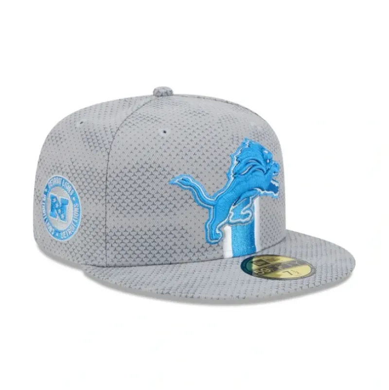 Outlet Detroit Lions 2024 Sideline Gray 59FIFTY Fitted Hat - KTGCaps - Baseball caps for various teams, purchased online at a discount Caps