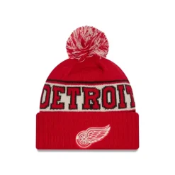 Online Detroit Red Wings Retro Pom Knit Hat - KTGCaps - Baseball caps for various teams, purchased online at a discount Caps