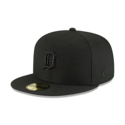 Online Detroit Tigers Basic Black on Black 59FIFTY Fitted Hat - KTGCaps - Baseball caps for various teams, purchased online at a discount Caps